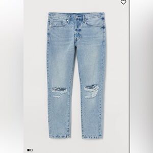 H&M Men's Light Blue Slim cropped Jeans